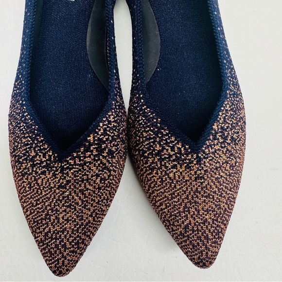 Rothy's Women's rose gold sparkly midnight metallic & navy ombre size 9. - Picture 4 of 8